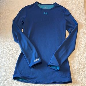 Under Armour Blue All Season Gear Long Sleeve Stay Cool Tee. Size Small.